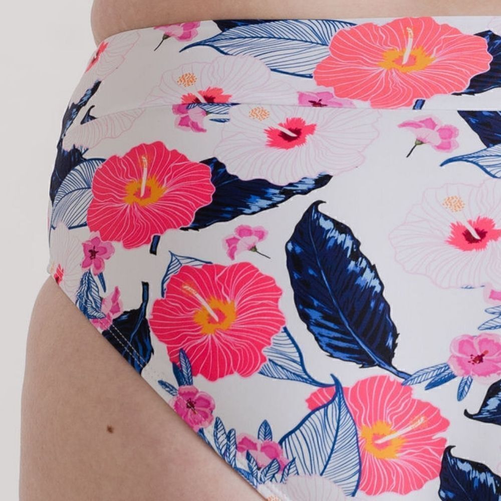 NWT Tankini Midrise Bikini Swimsuit Set Pink Blue Floral - Picture 14 of 16